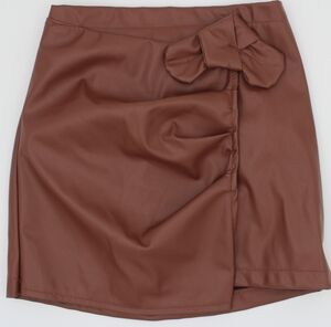 Shein Girls 6Y Brown Pleather Skirt